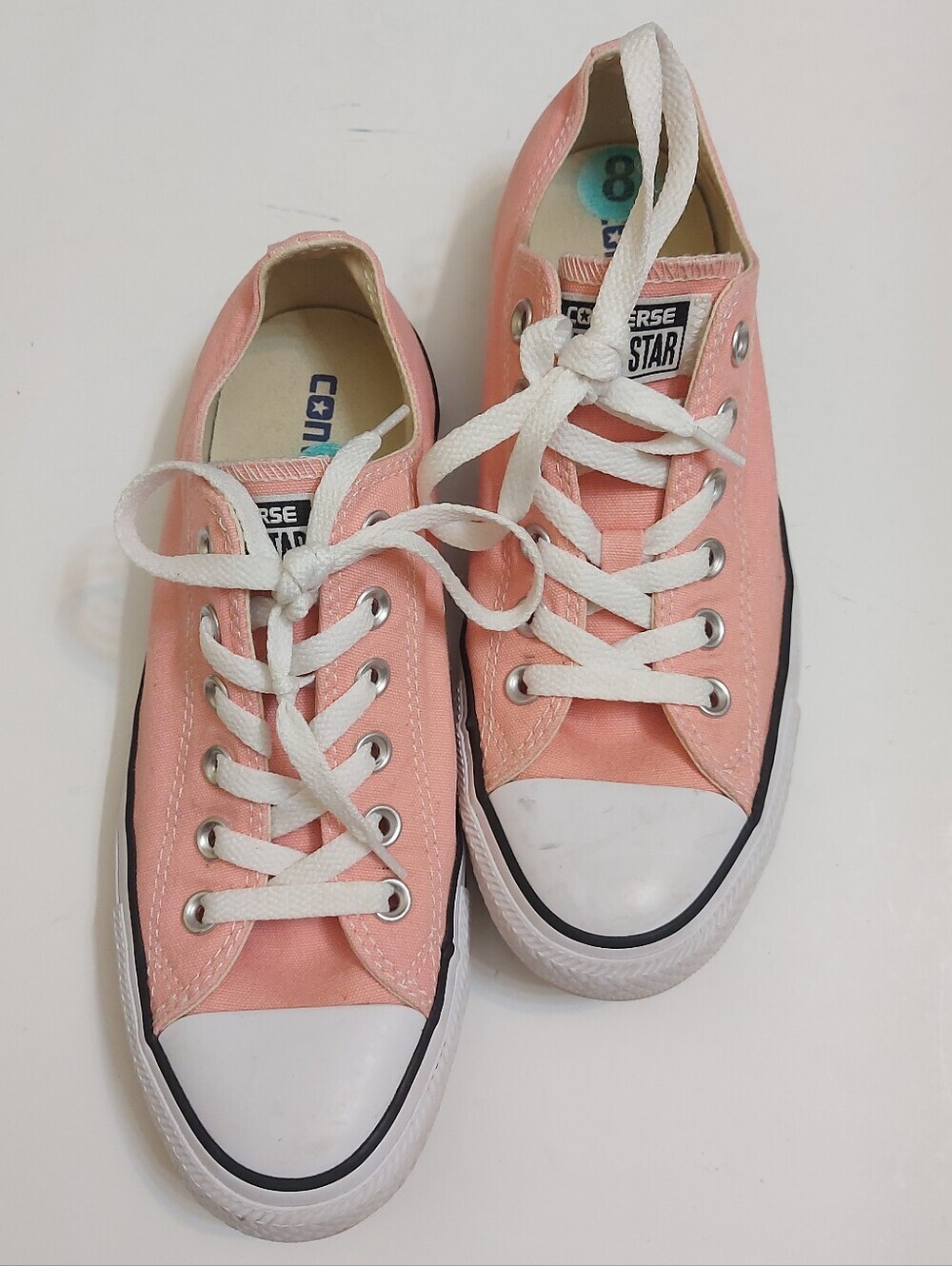 Converse Low Top Sneakers - Light Pink with White Trim